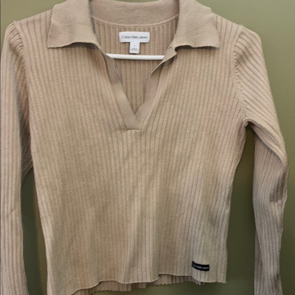 Calvin Klein Tan Collared Shirt - Picture 4 of 11